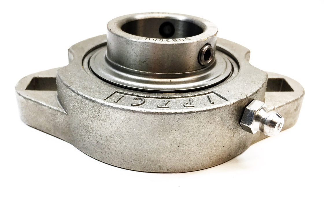 IPTCI Bearings 25MM Set Screw Lock 2-Bolt Flange Bearing SSBSLF205-25MMG NOS