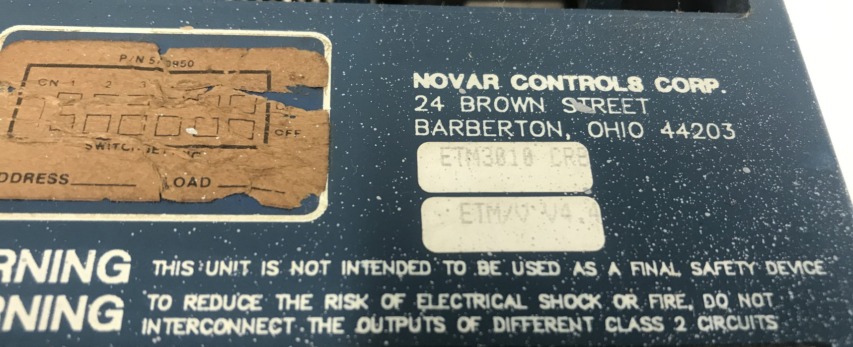 Novar Controls Thermostat Controller ETM-3010 USED