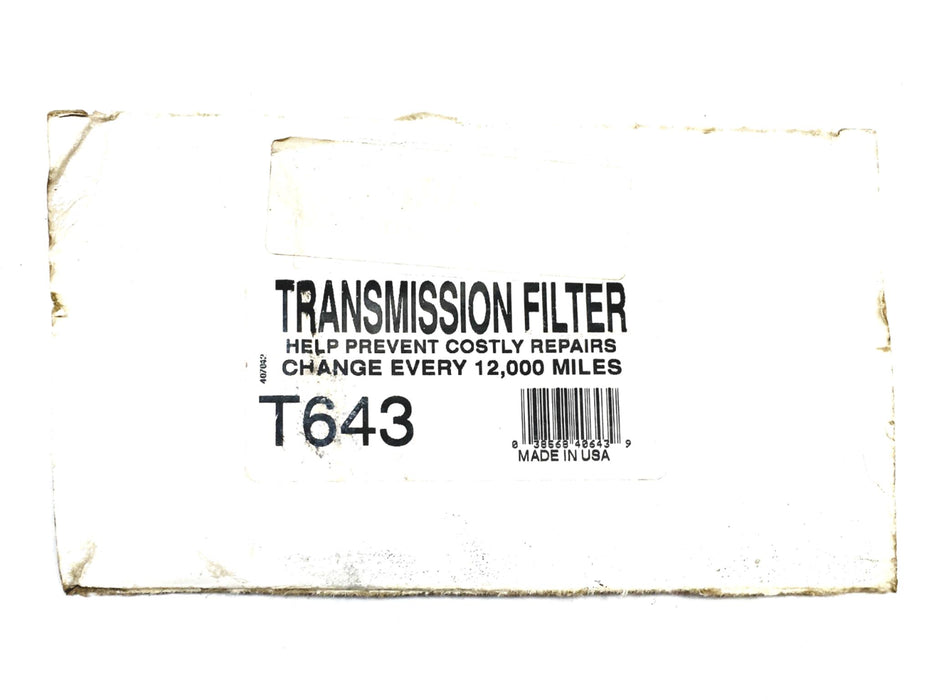 E-Tool Transmission Filter Missing Gasket T643 NOS