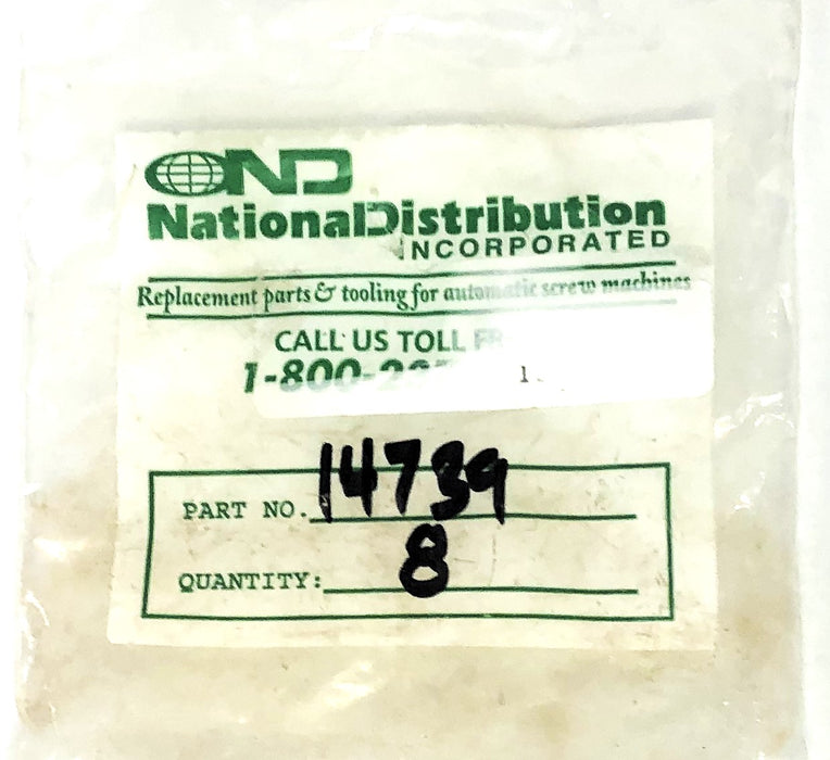 ND 0.52X0.75X1 Inch 0.31 Inch ID Threaded T-Nut 14739 [Lot of 8] NOS