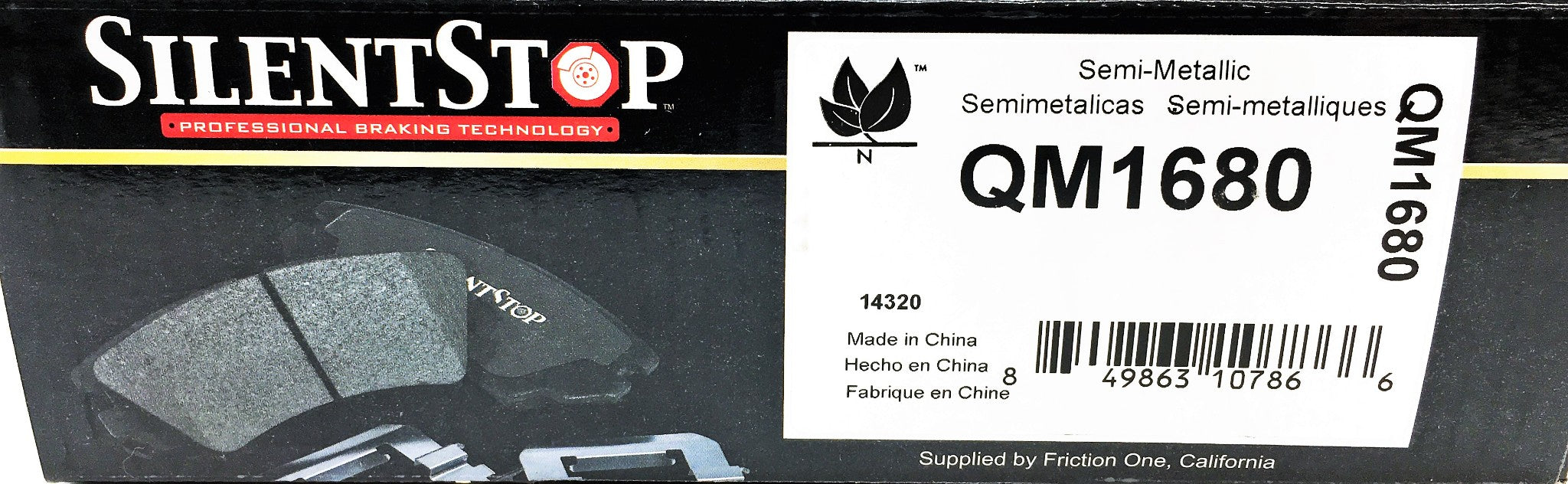 SilentStop Semi Metallic Brake Pads QM1680 NOS