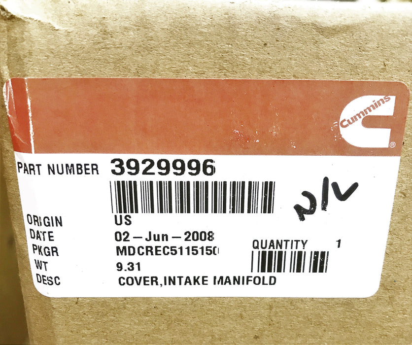 Cummins OEM Intake Manifold Cover 3929996 NOS