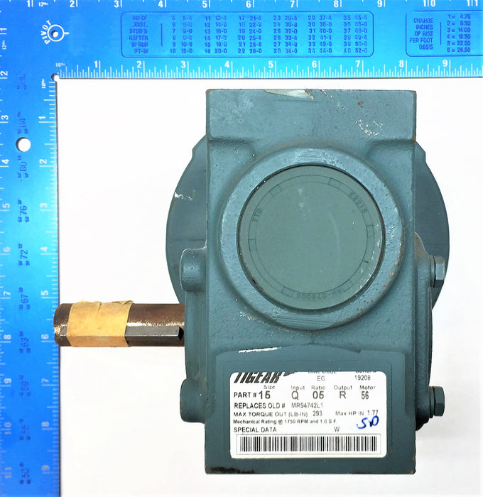 TIGEAR Speed Reducer Gearbox 15Q05R56 NOS