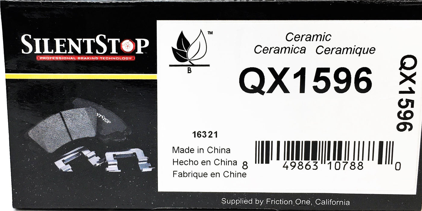 SilentStop Ceramic Brake Pads QX1596 NOS