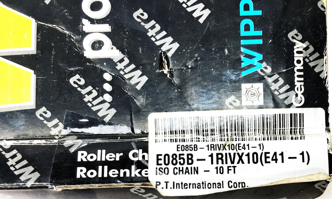 Witra 10 Foot ISO Roller Chain E085B-1RIV (E41-1) NOS