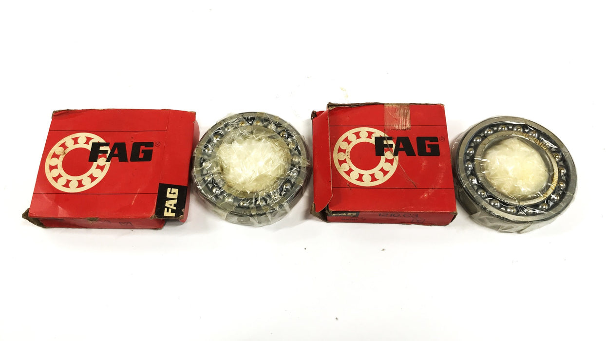 FAG Self-Aligning Ball Bearing 1210 [Lot of 2] NOS