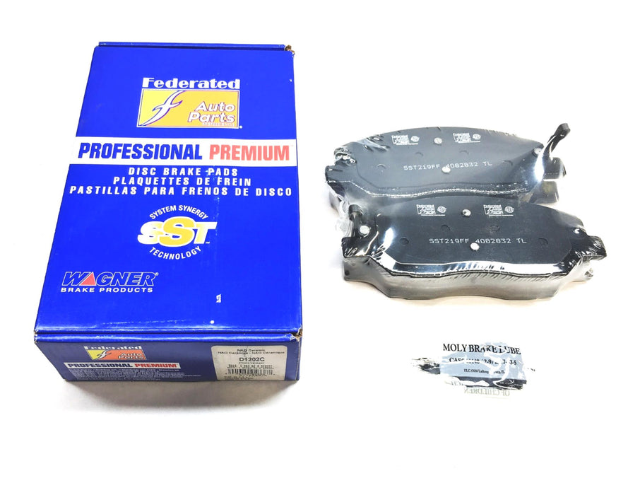 Wagner Federated Auto Parts NAO Ceramic Disc Brake Pads D1202C NOS