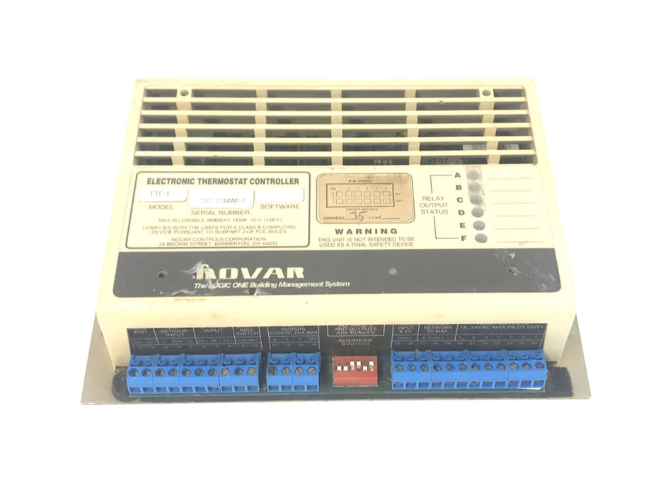 Novar Controls Electronic Thermostat Controller UV V2.9 ETC-1 USED