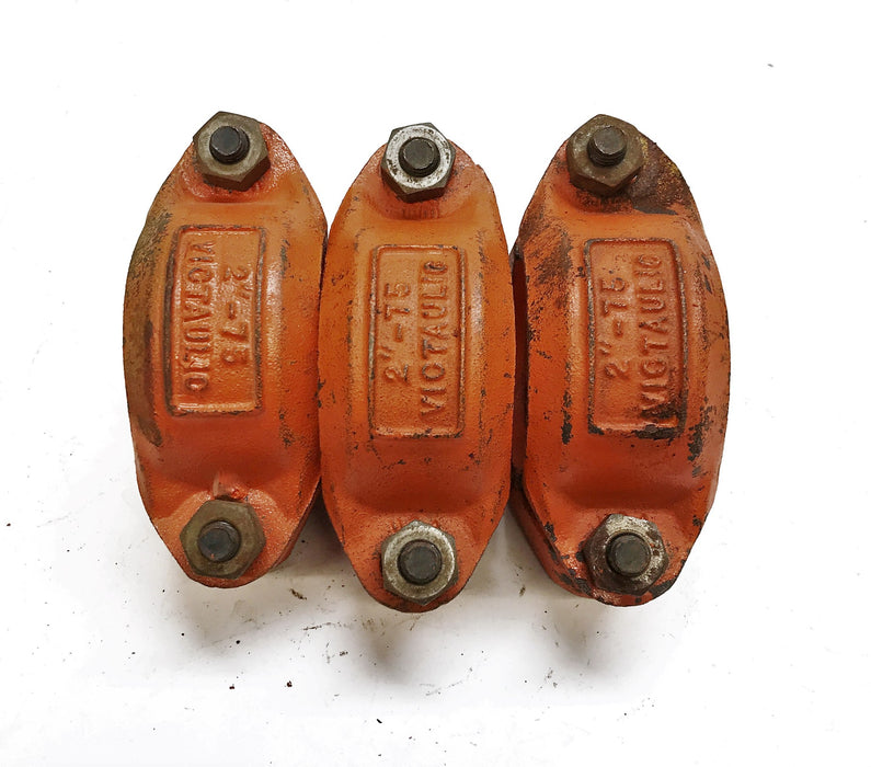 Compatible with Victaulic Clamp Coupling 2"-75 [Lot of 3] (Missing Gasket)