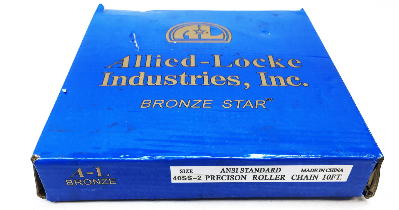 Allied-Locke Bronze Star 10 Foot ANSI Standard Precision Roller Chain 40SS-2 NOS