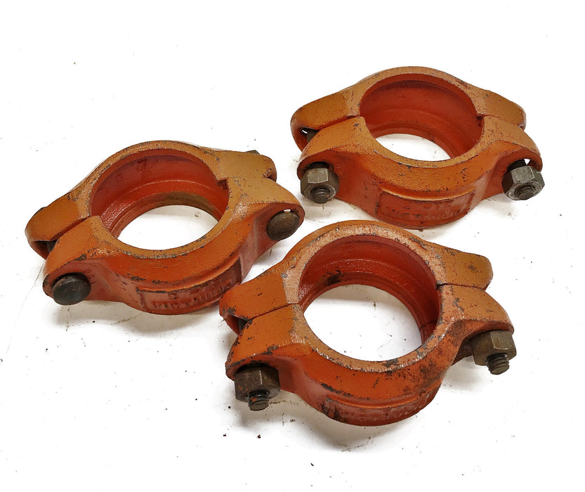 Compatible with Victaulic Clamp Coupling 2"-75 [Lot of 3] (Missing Gasket)