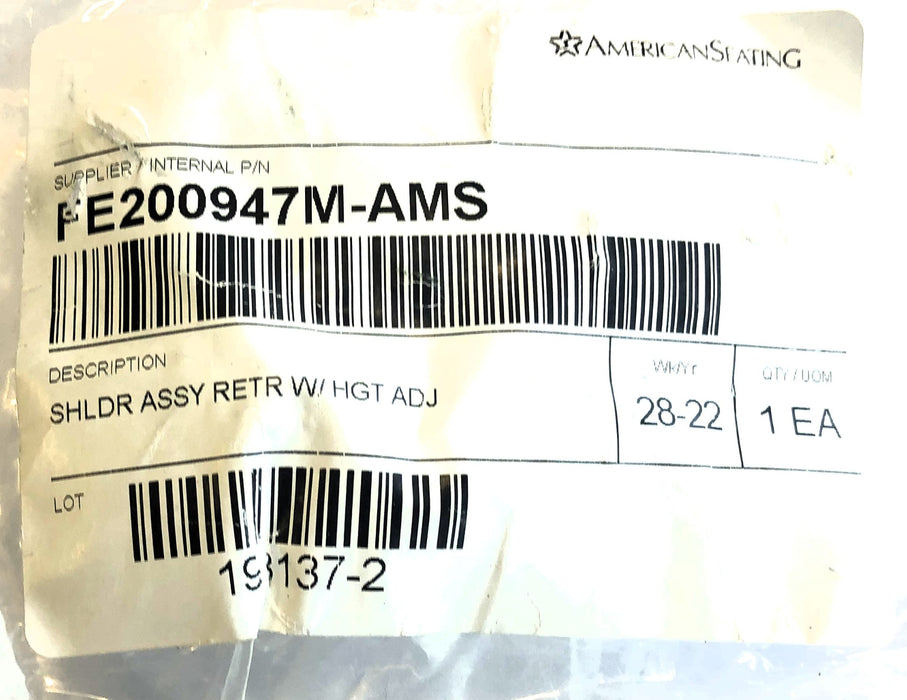 Sure-Lok Metal Cover Shoulder Retractor Assembly FE200947M-AMS NOS