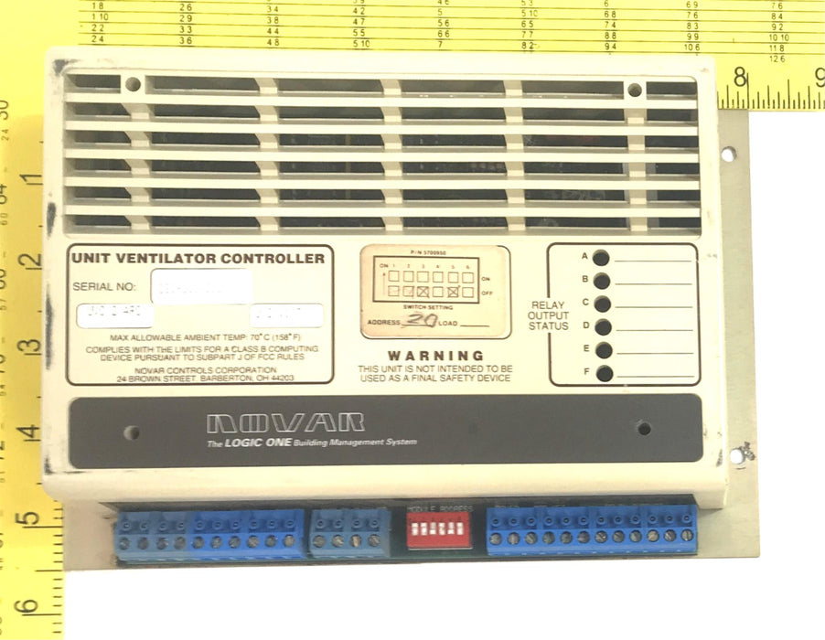 Novar Controls Unit Ventilator Controller UVC V1.7 UVC 2 ARO USED