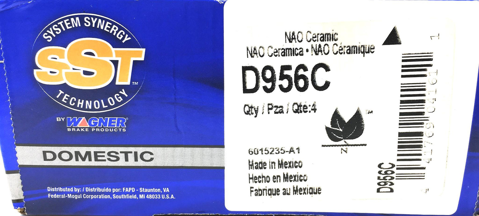 Wagner SST Domestic NAO Ceramic Disc Brake Pads D956C NOS