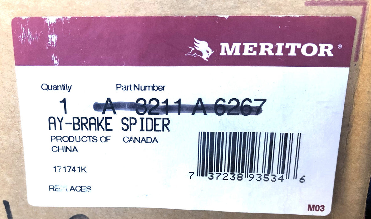 Meritor Air Brake Spider Assembly Missing O-Ring A3211A6267 NOS