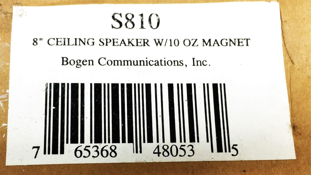 Bogen Communications 8IN Ceiling Speaker With 10 OZ Magnet S810 [Lot of 3] NOS