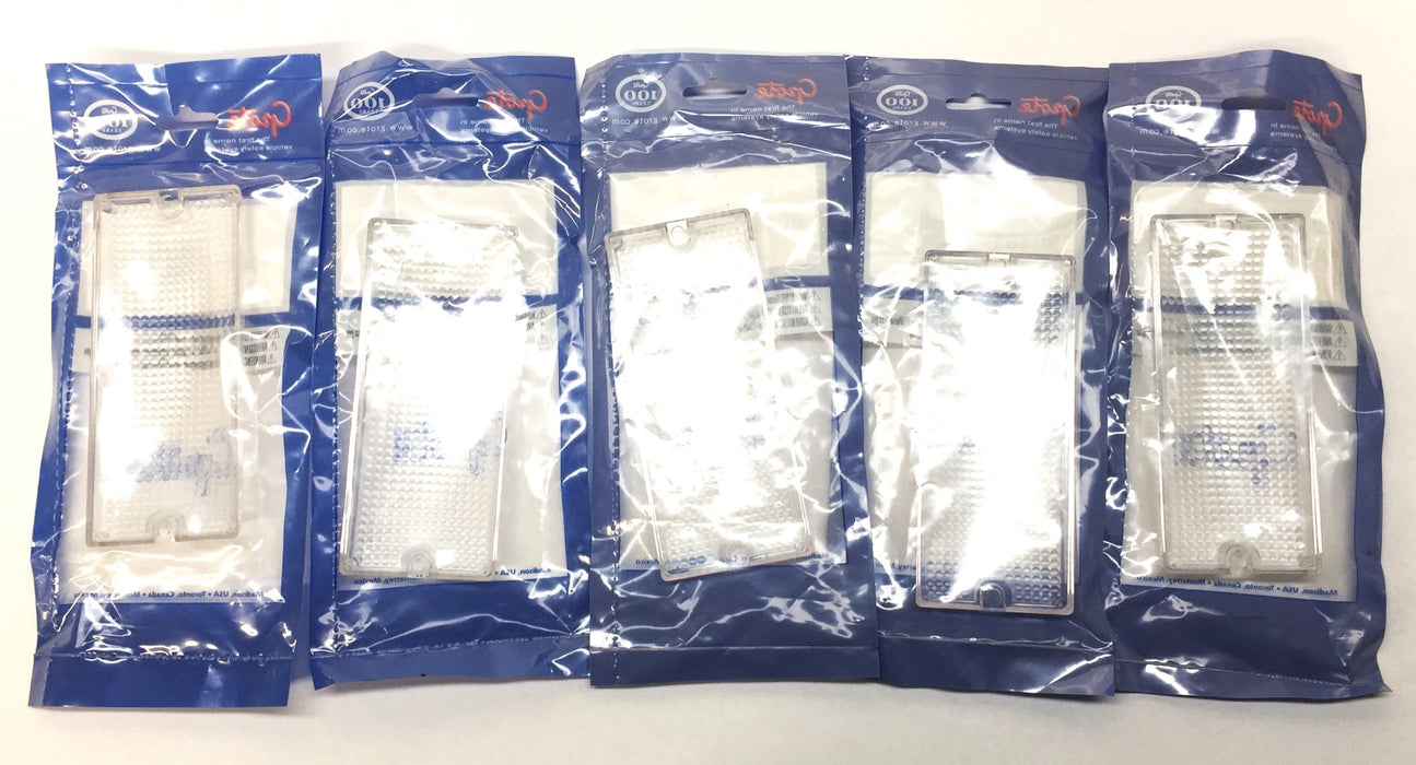 Grote Clear Rectangular Replacement Lens 90401 [Lot of 5] NOS