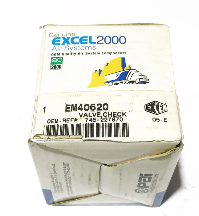 Excel 2000 Check Valve EM40620 NOS