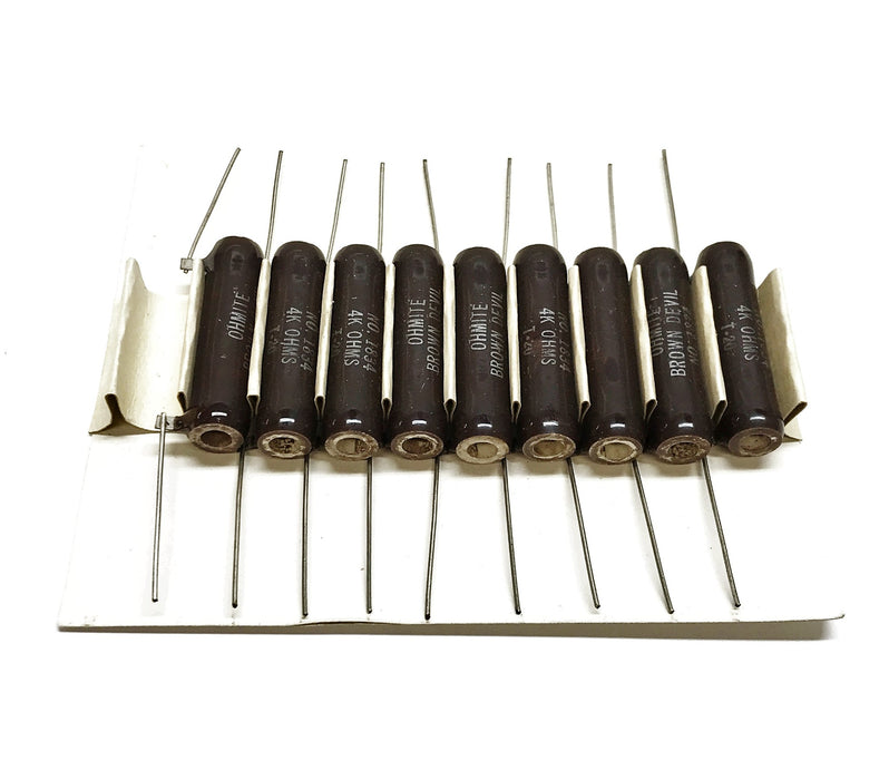 Ohmite "Brown Devil" 4000ohm 20w Resistor 1834 [Lot of 9] NOS