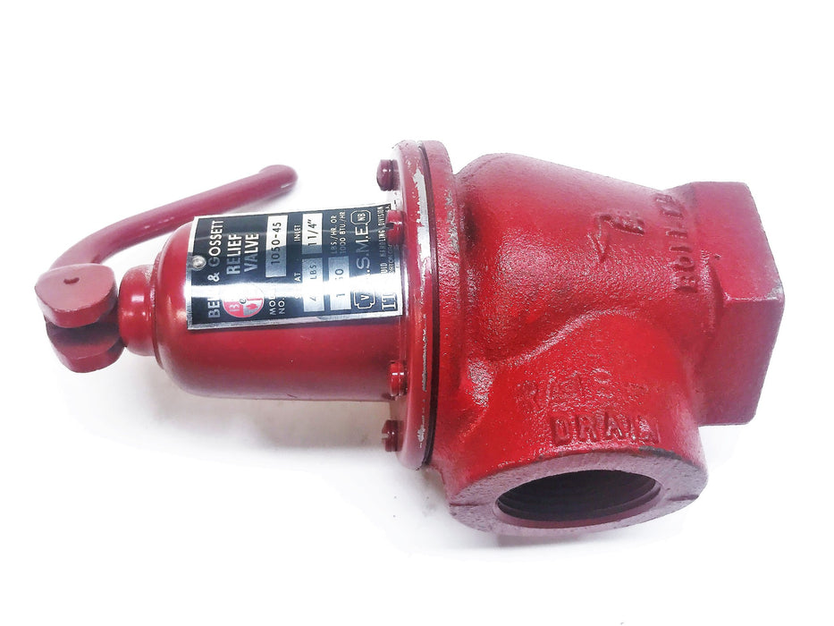 Bell & Gossett 1-1/4" Safety Relief Valve 1050-45 USED