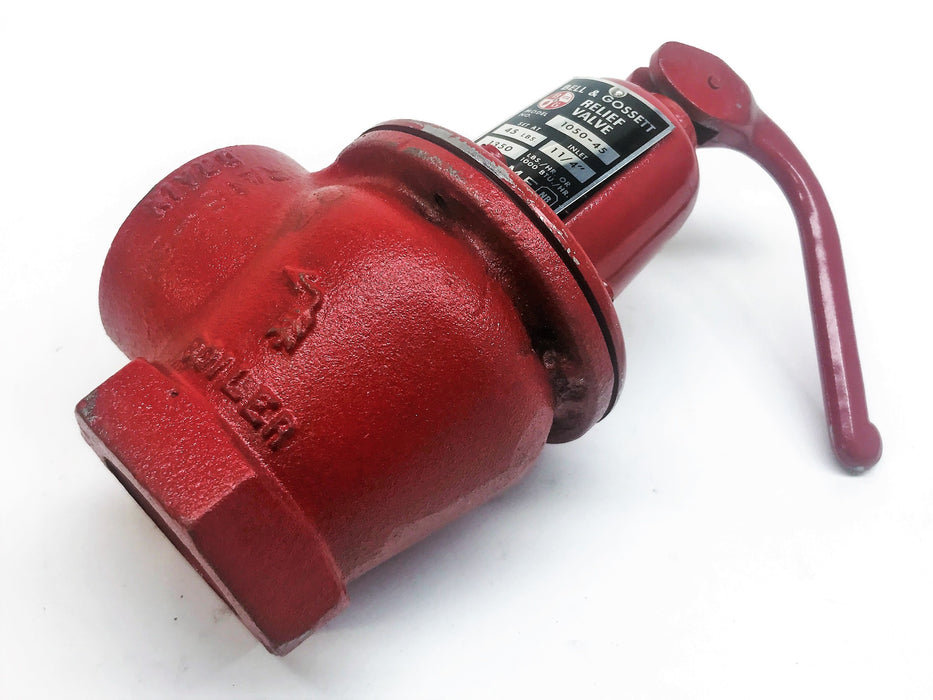 Bell & Gossett 1-1/4" Safety Relief Valve 1050-45 USED