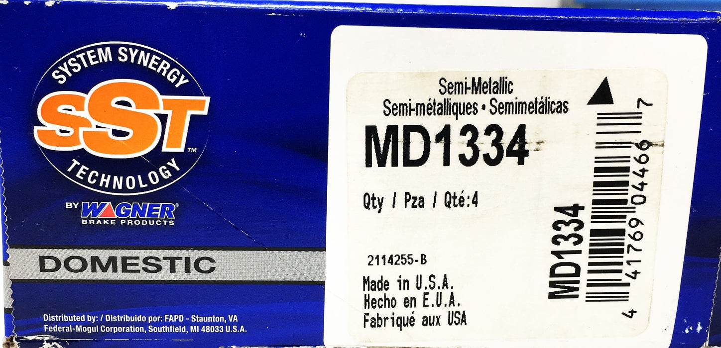 Wagner SST Domestic Semi Metallic Disc Brake Pads MD1334 NOS