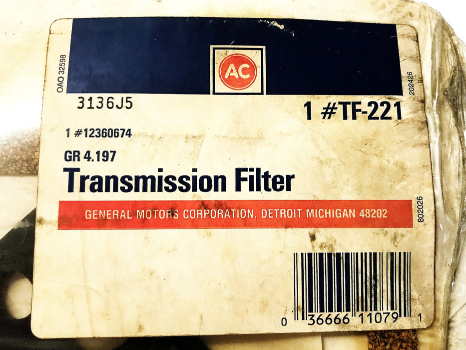 AC Delco Transmission Filter TF221 NOS