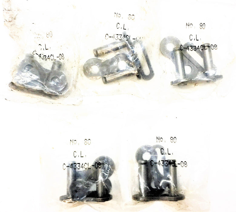 DIAMOND CHAIN COMPANY Connecting Chain Link C-4334CL-08 [Lot of 5] NOS