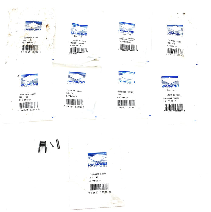 Diamond Offset Link NO 40 C-7466-P [Lot of 9] NOS