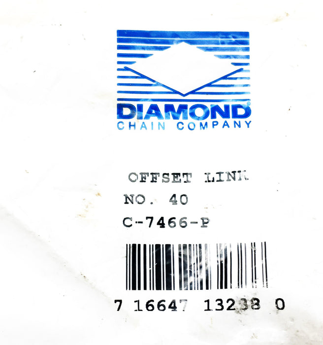 Diamond Offset Link NO 40 C-7466-P [Lot of 9] NOS