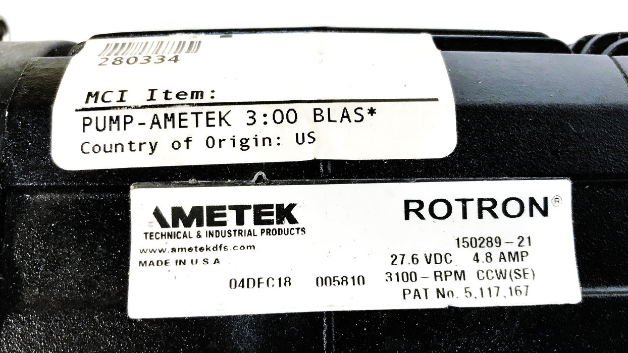 Ametek Rotron 47 Frame Brushless Seal-less Pump 150289-21 NOS