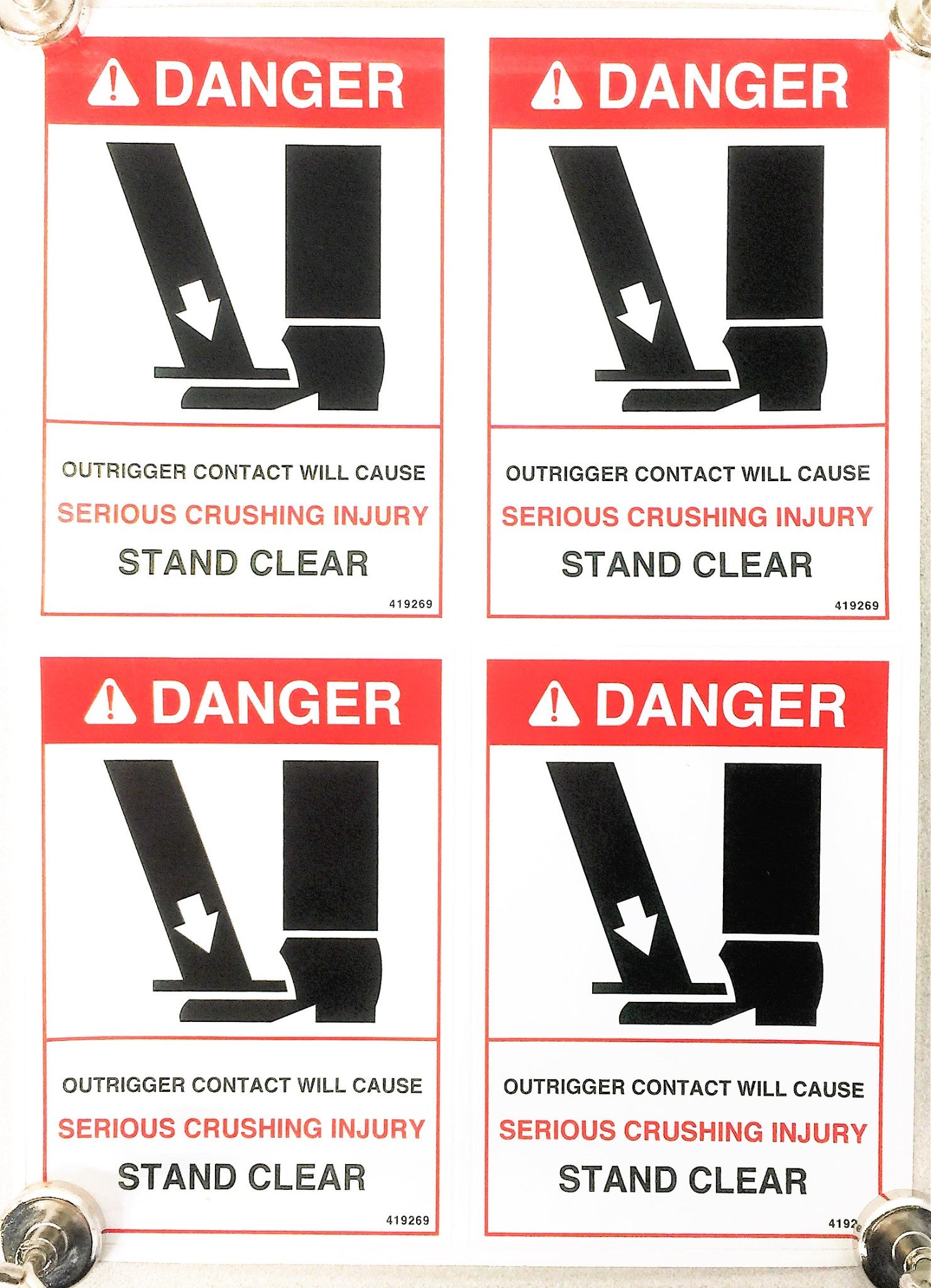 crane safety stickers