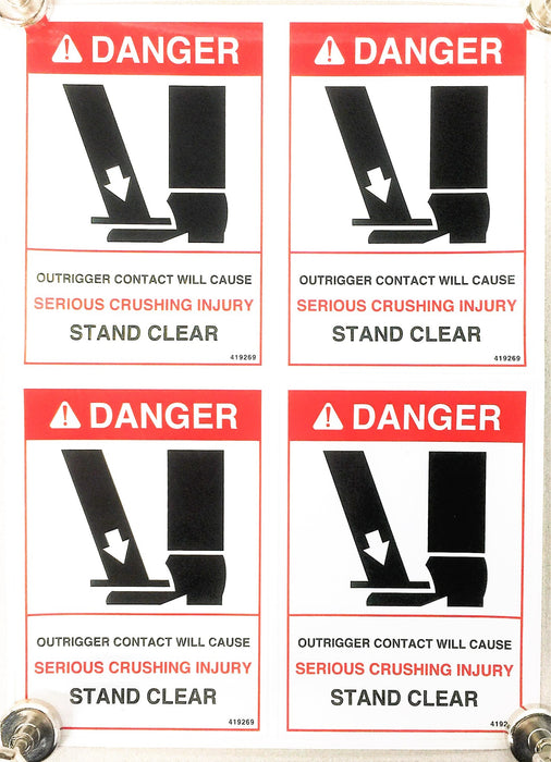 TEREX Safety Stickers Decal Kit 424752 NOS