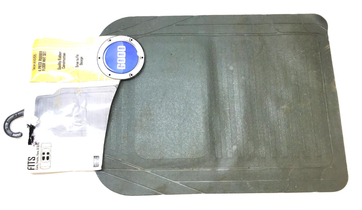 Kraco 4 Piece Gray Rubber Floor Mat WM6404 NOS