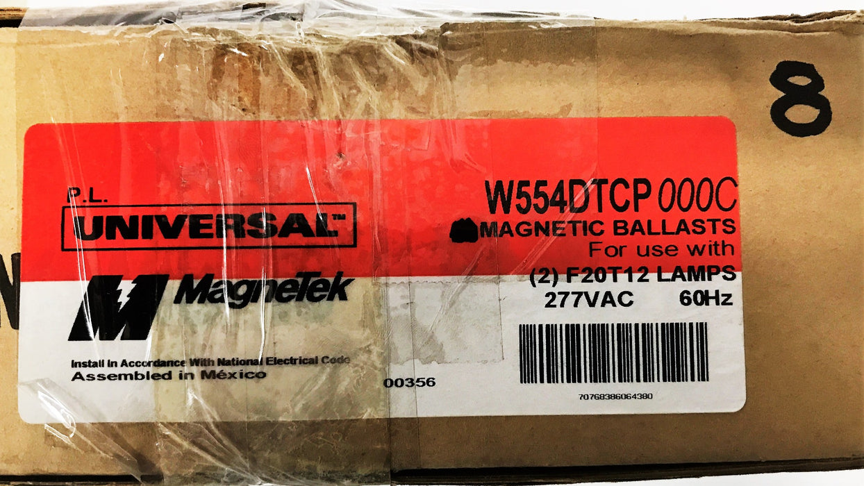 Universal Magnetic Lamp Ballast, Box of 8, W554DTCP NOS