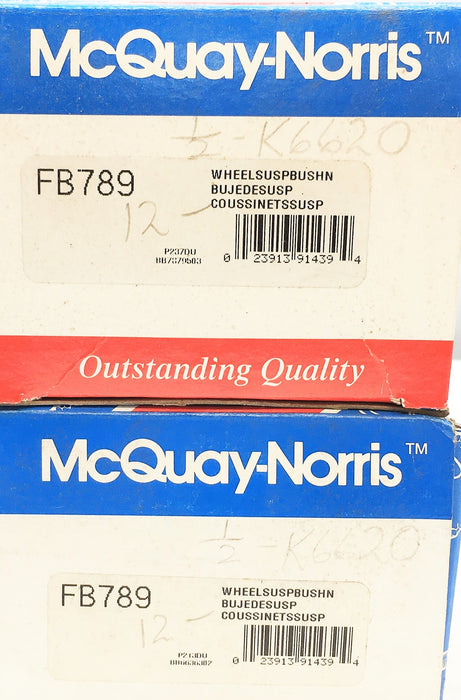 McQuay-Norris Suspension Control Arm Bushing Kit [Lot of 2] FB789 NOS