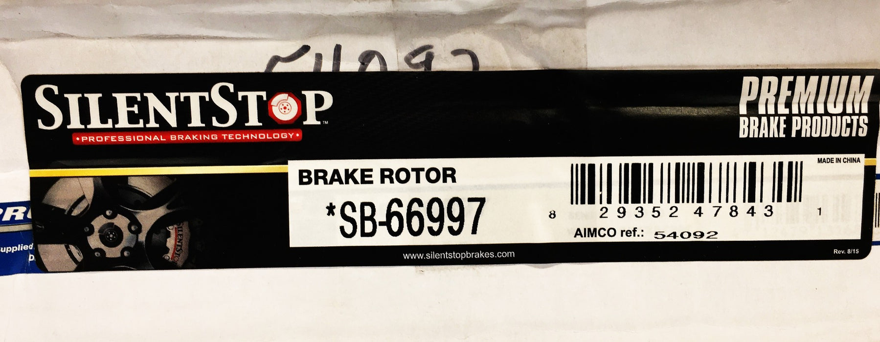 SilentStop Brake Rotor SB-66997 NOS