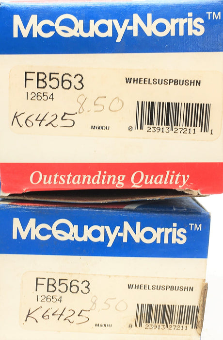 McQuay-Norris Suspension Control Arm Bushing Kit [Lot of 2] FB563 NOS