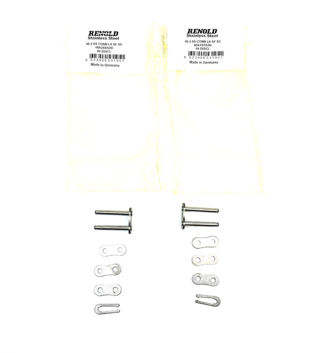 Renold Stainless Steel Connecting Link SF SC 40-2SS [Lot of 2] NOS