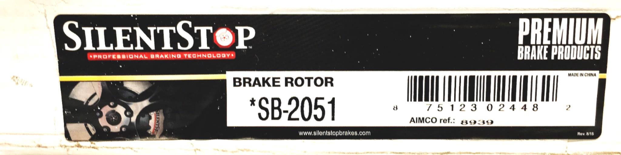 SilentStop Brake Rotor SB-2051 NOS
