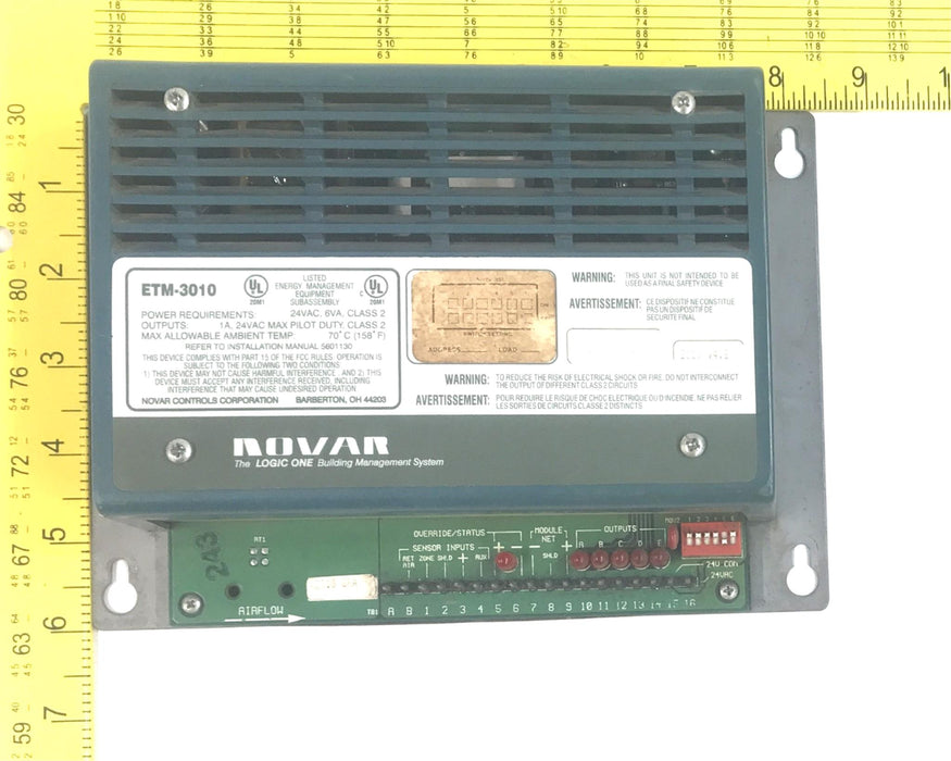 Novar Controls ETM-3010 Thermostat Controller (GRA/V4.8) 732031000 USED