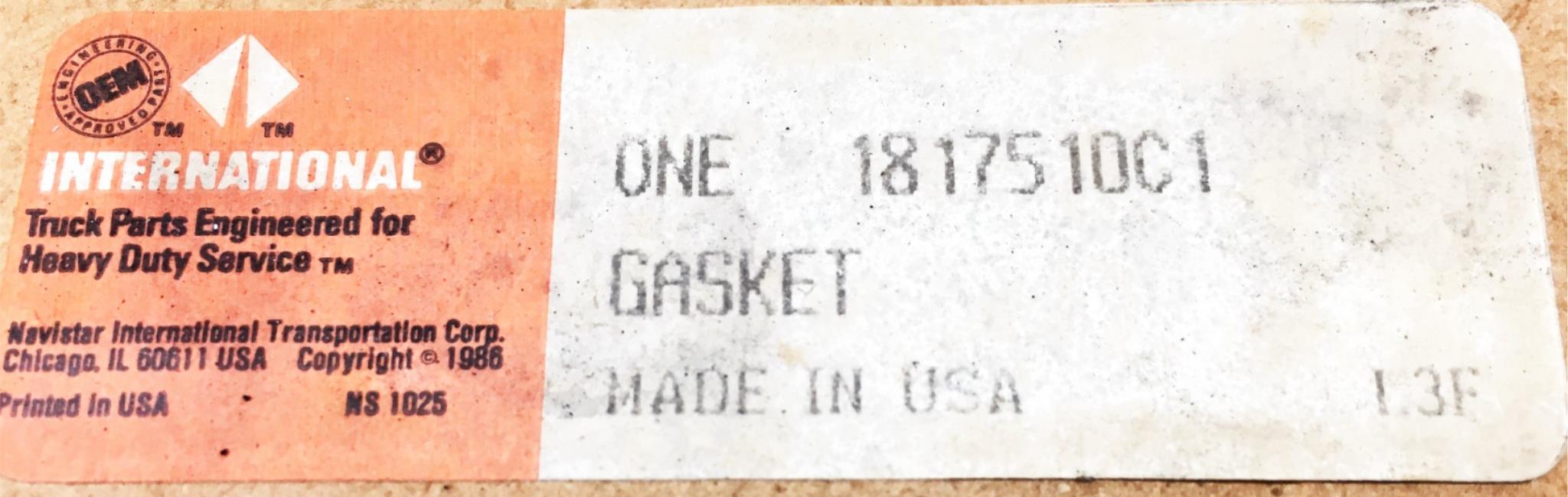 Navistar International Engine Valve Gasket 1817510C1 NOS