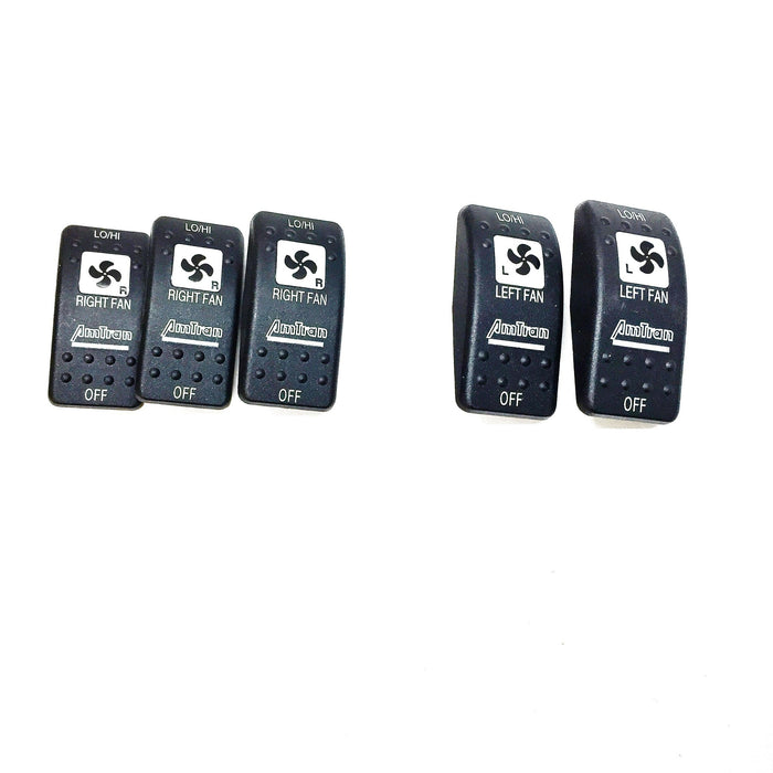 AmTran Right Fan/Left Fan Rocker Switch [Lot of 5] NOS