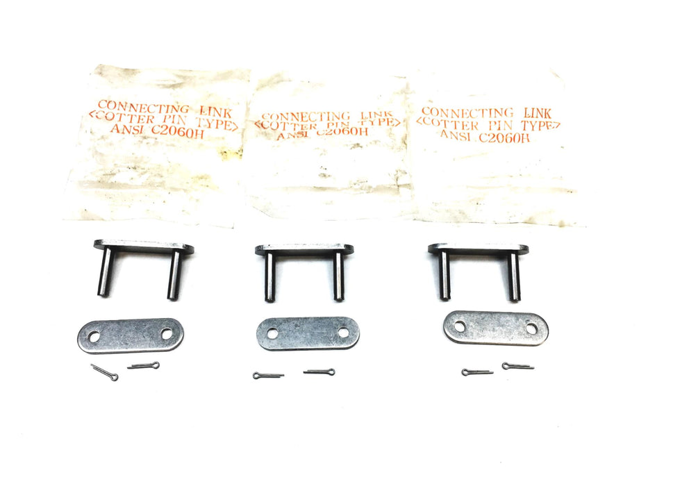 Unbranded ANSI Cotter Pin Type Connecting Link C2060H [Lot of 3] NOS