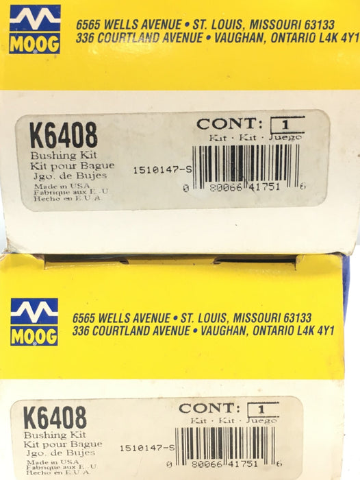 Moog Suspension Control Arm Bushing Kit [Lot of 2] K6408 NOS