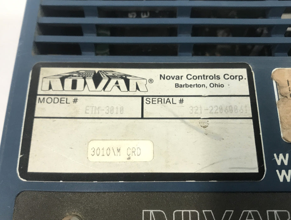 Novar Controls ETM-3010 Thermostat Controller (3010/M CRD/V4.4) 732031000 USED