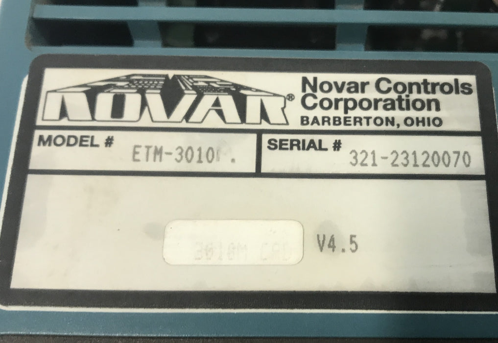 Novar Controls ETM-3010 Thermostat Controller (3010M CRD/V4.5) 732031000 USED