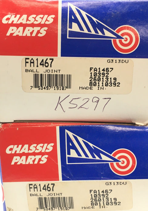Chassis Parts Suspension Ball Joint [Lot of 2] FA1467 NOS