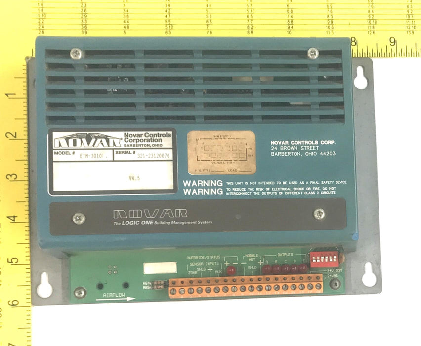 Novar Controls ETM-3010 Thermostat Controller (3010M CRD/V4.5) 732031000 USED