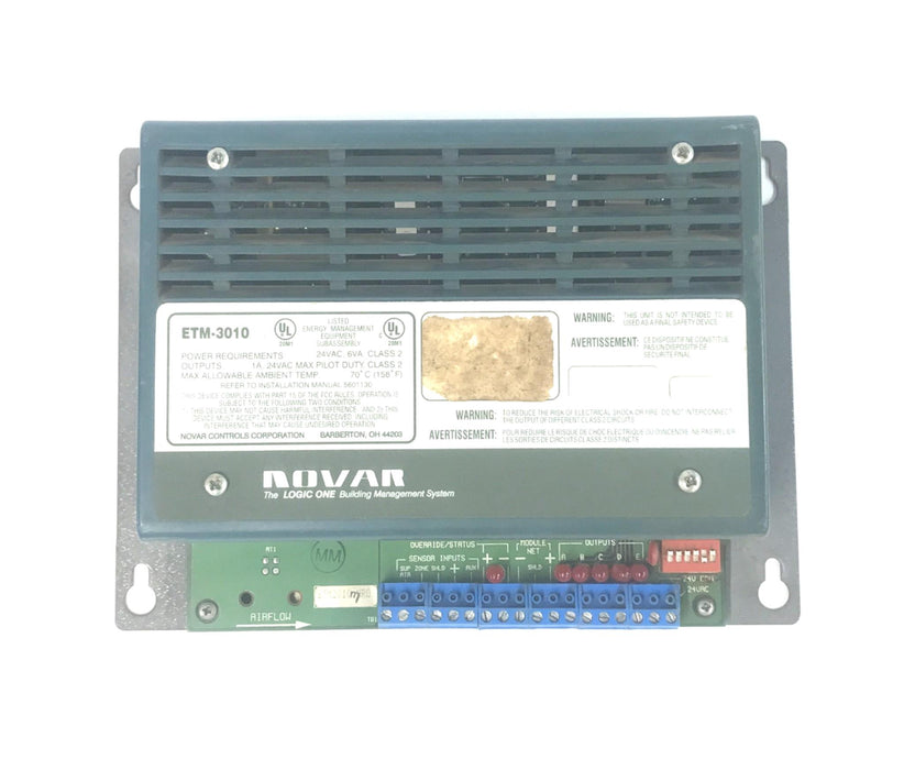 Novar Controls ETM-3010 Thermostat Controller (ETM3010 MRO/V4.8) 732031000 USED
